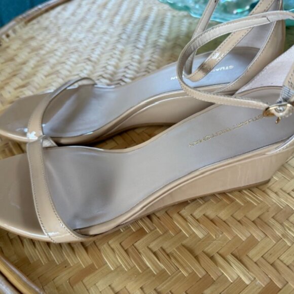 Stuart Weitzman Nudistcurve Wedge Sandal Size 9.5 New - Picture 6 of 8